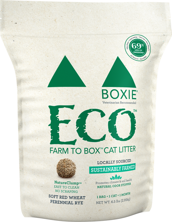 Boxie Eco™ Farm to Box Ultra Sustainable Plant-based Clumping Cat Litter (6.5 lb - Scent-free)