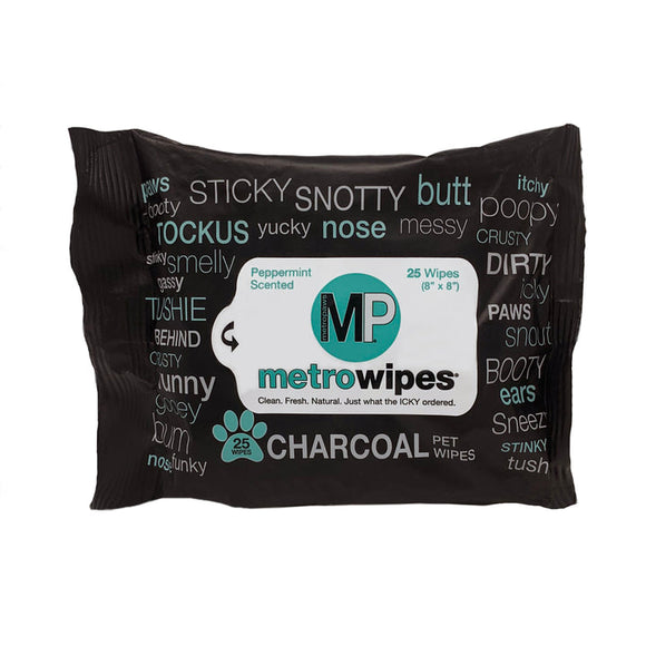 Metro Paws Wipes Charcoal Peppermint
