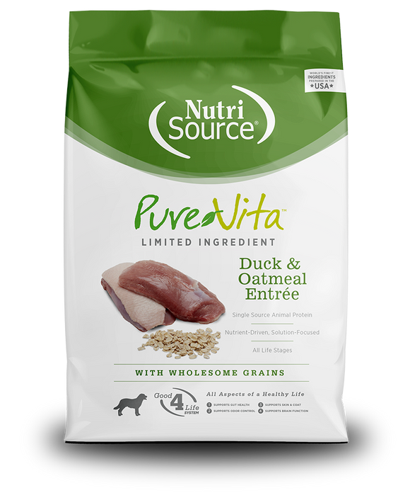 NutriSource® PureVita™ Limited Ingredient Duck & Oatmeal Entrée
