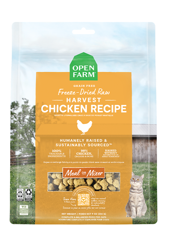 Open Farm Harvest Chicken Freeze Dried Raw Cat Food (3.5 oz)