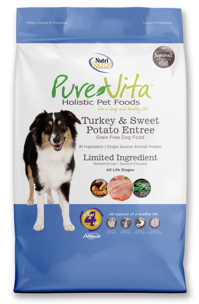 NutriSource PureVita Turkey Sweet Potato Entr e Dog Food