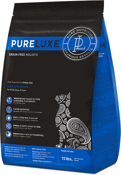 PureLUXE Grain Free Holistic Elite Nutrition for Finicky Cats Chicken Cat Food