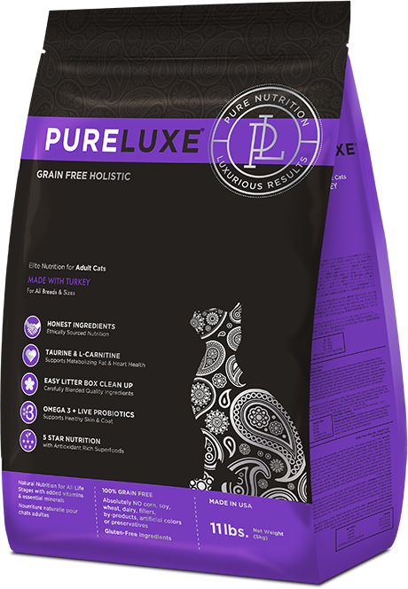 PureLUXE Grain Free Holistic Elite Nutrition Turkey Cat Food