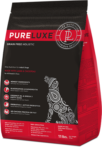 PureLUXE Elite Nutrition Grain Free Holistic Lamb & Chickpeas Dog Food