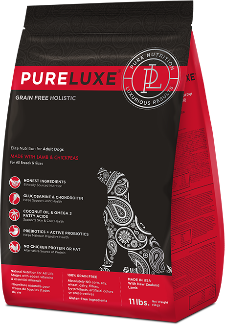 PureLUXE Elite Nutrition Grain Free Holistic Lamb & Chickpeas Dog Food