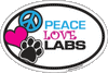 Imagine This Car Magnet Oval, Peace Love Labs